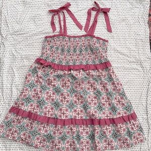 EUC - Anthropologie: joy tie shoulder smocked mini dress
